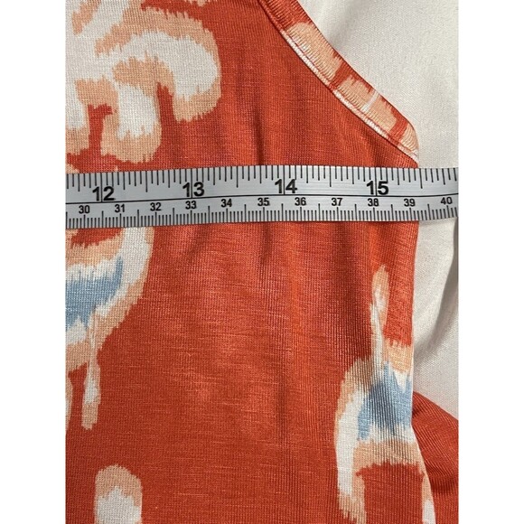 Colleen Lopez Orange Printed Ikat Maxi Dress Size XXS Calypso Coral NEW - Picture 5 of 5